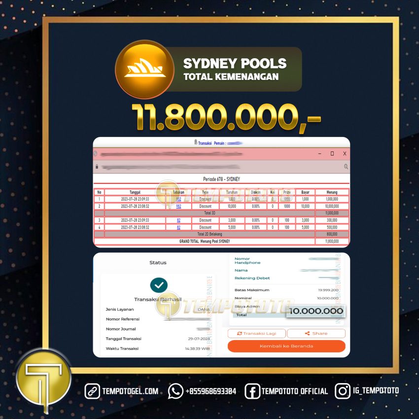 BUKTI JACKPOT TEMPOTOTO TOGEL