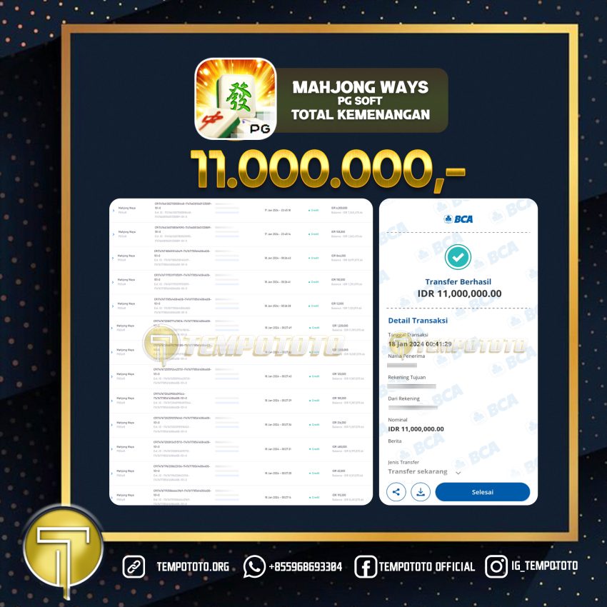 BUKTI JACKPOT TEMPOTOTO SLOT