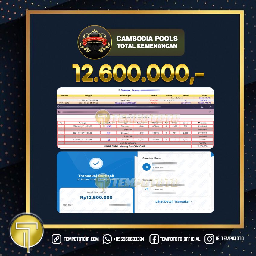 JACKPOT CAMBODIA BUKTI TEMPOTOTO