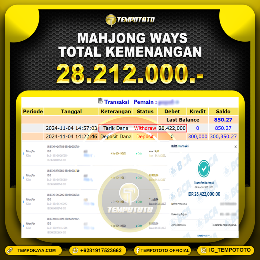 BUKTI JACKPOT TEMPOTOTO SLOT
