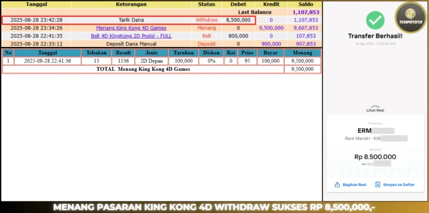 BUKTI JP TEMPOTOTO TOGEL