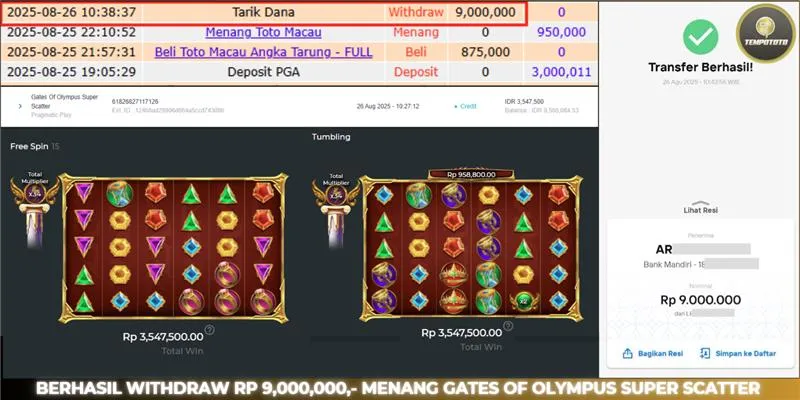 BUKTI JACKPOT TEMPOTOTO SLOT