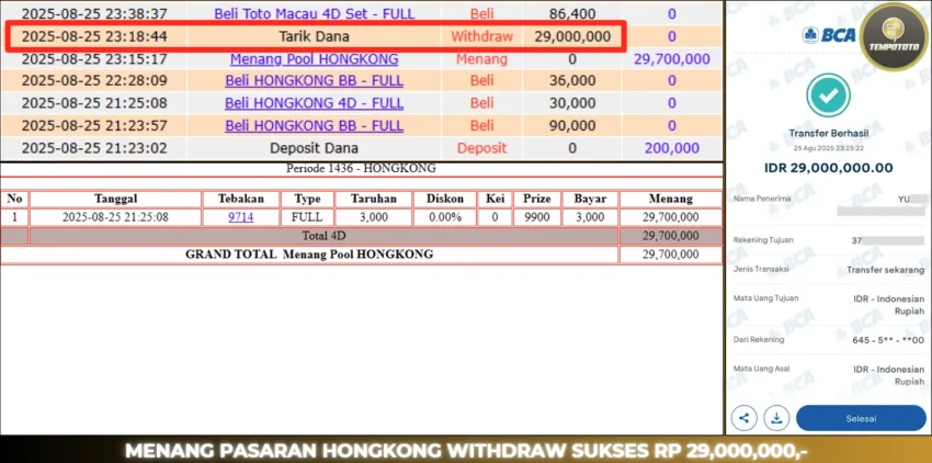 BUKTI JP TEMPOTOTO TOGEL