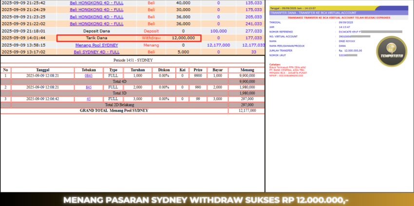 BUKTI JP TEMPOTOTO TOGEL
