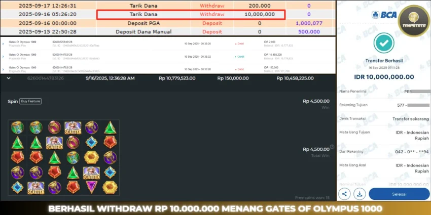 BUKTI JACKPOT TEMPOTOTO SLOT