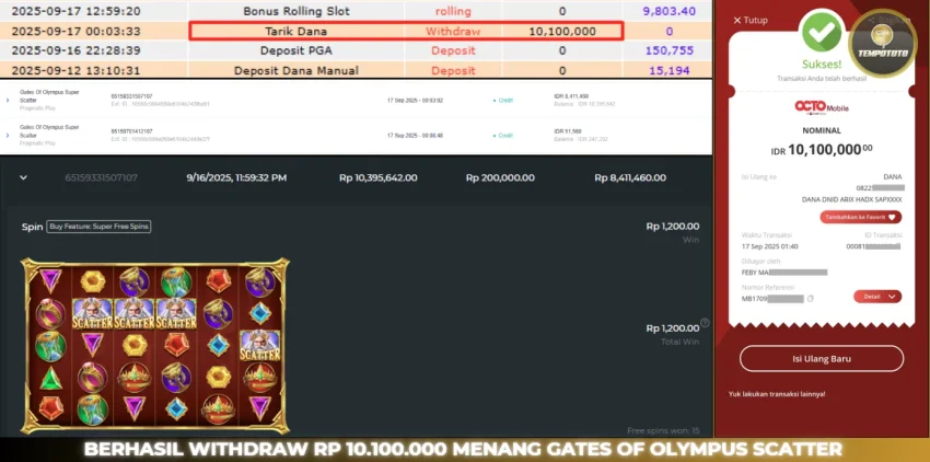 BUKTI JACKPOT TEMPOTOTO SLOT