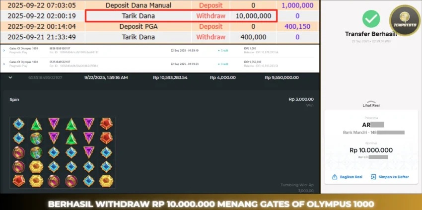 BUKTI JACKPOT TEMPOTOTO SLOT