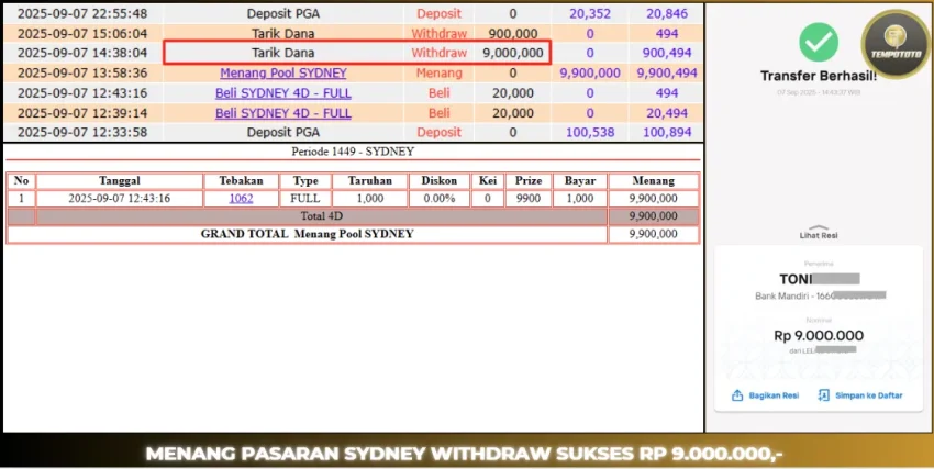 BUKTI JP TEMPOTOTO TOGEL