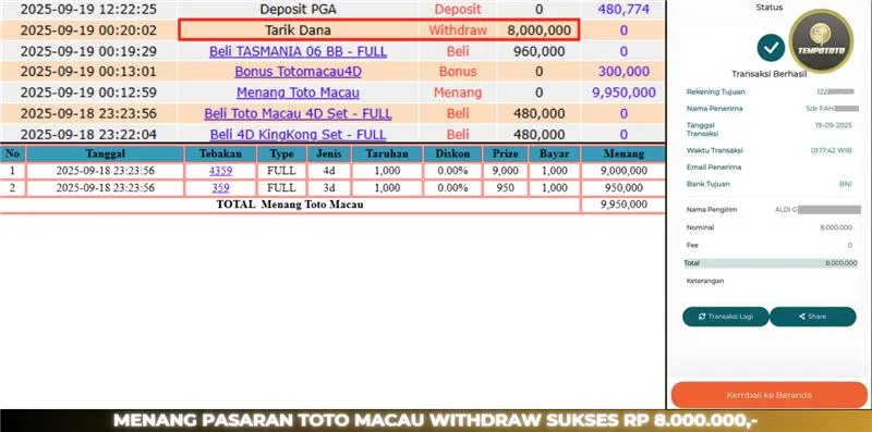 BUKTI JP TEMPOTOTO TOGEL