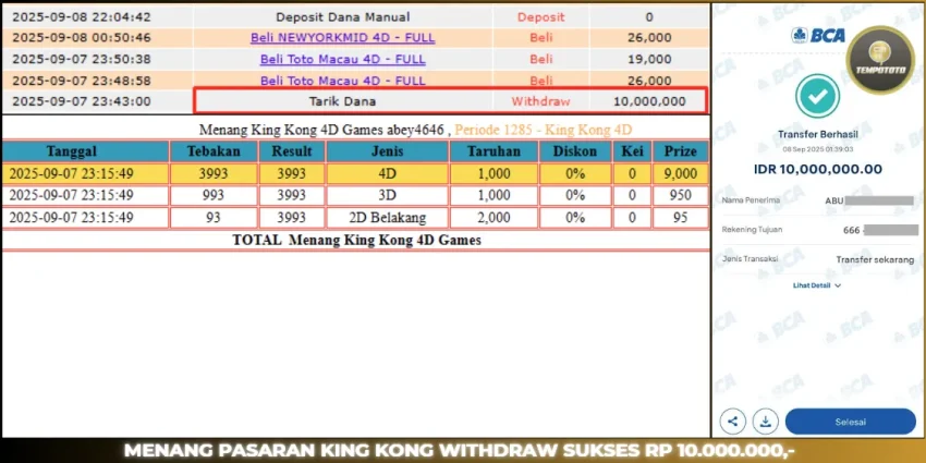 BUKTI JP TEMPOTOTO TOGEL