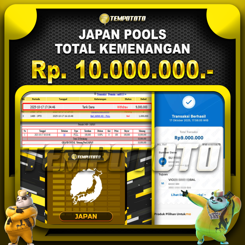 BUKTI JP TEMPOTOTO TOGEL