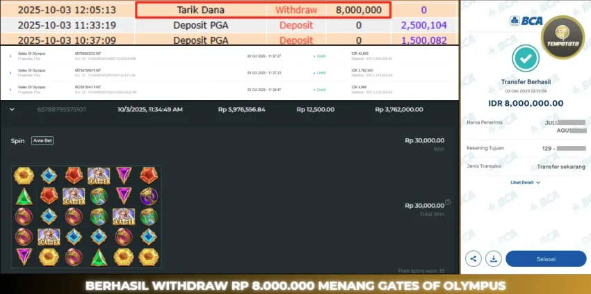 BUKTI JACKPOT TEMPOTOTO SLOT