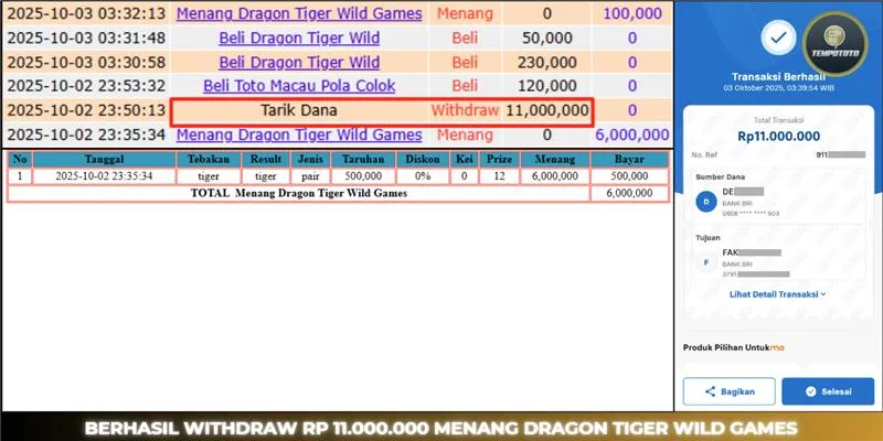 BUKTI JP CASINO TEMPOTOTO